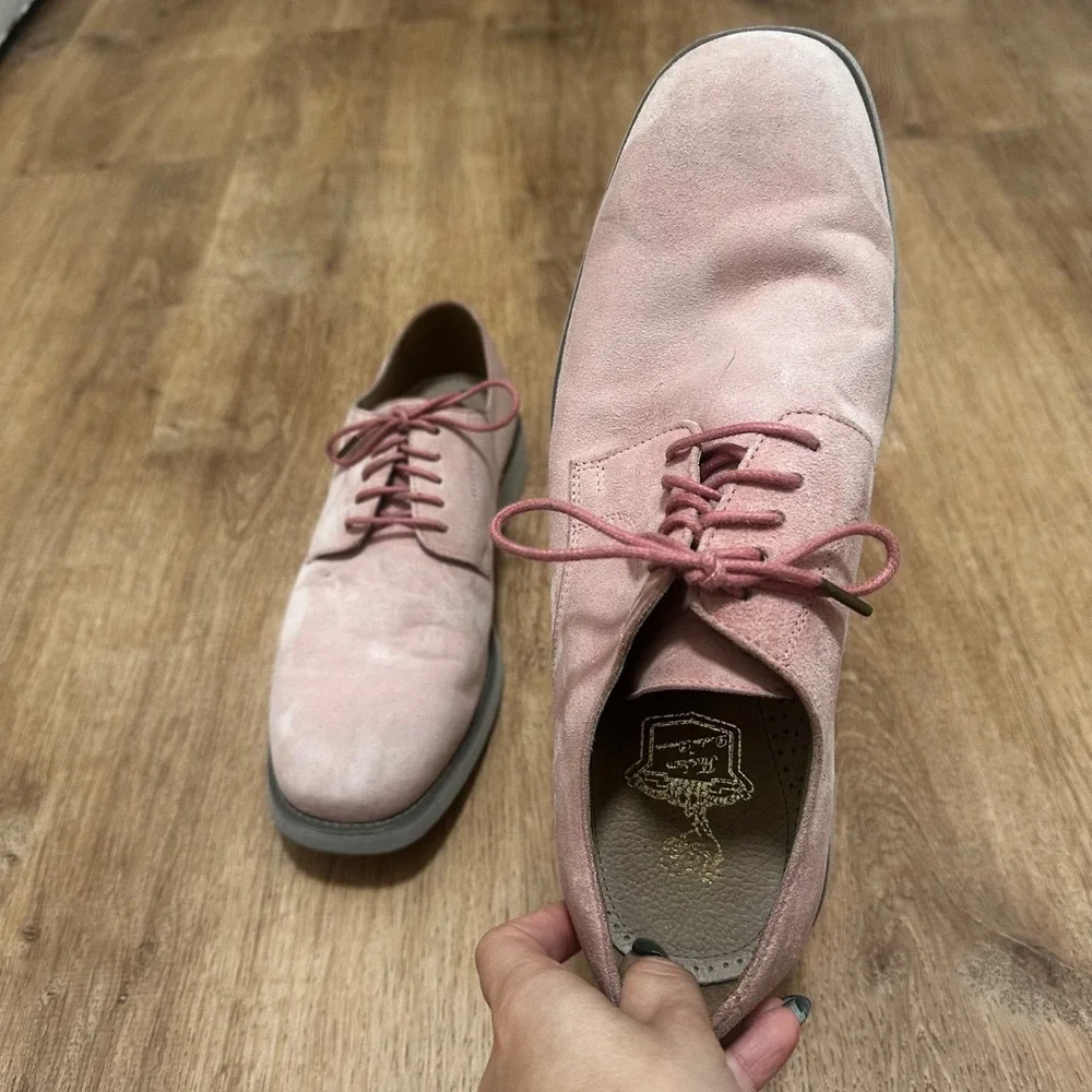 Florsheim by Duckie | Men's Dusty Rose Pink Suede Oxford Derby Shoes, Size 9 (D)